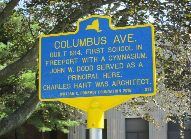 Columbus Avenue School marker