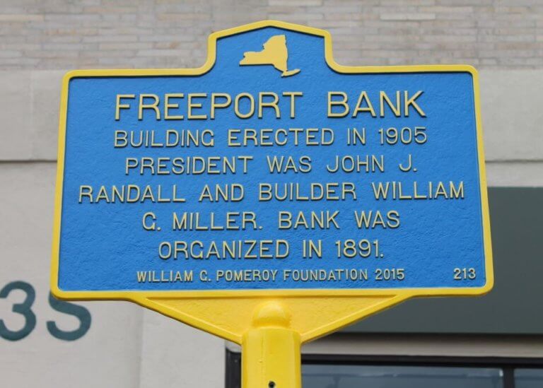 Freeport Bank marker