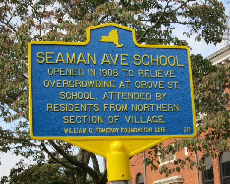 Seaman Avenue School marker