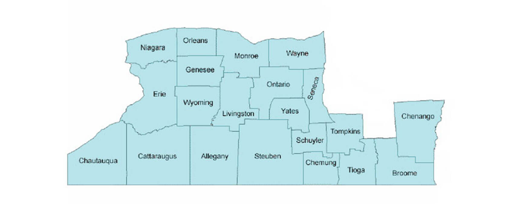 Regions 10 through 12 of New York State